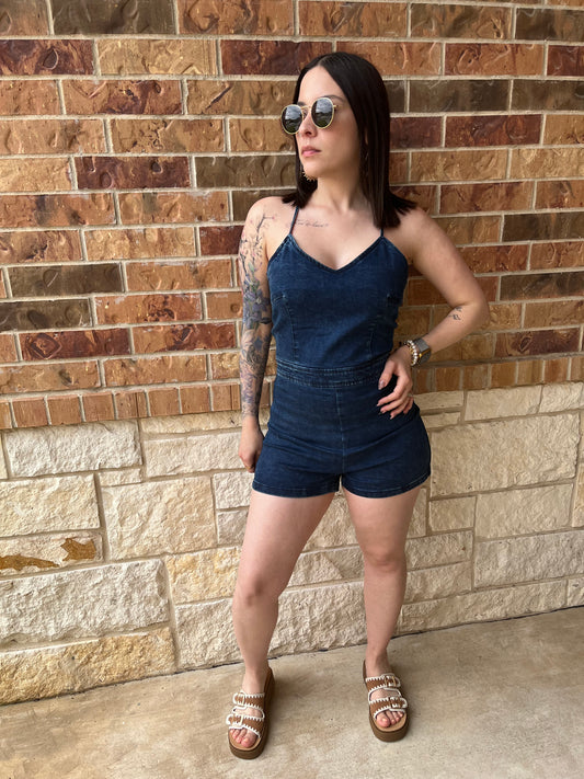 Denim Romper